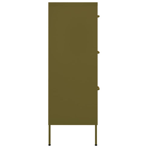 Lady Jillian -  Drawer Cabinet Olive Green 80x35x101,5 cm Steel